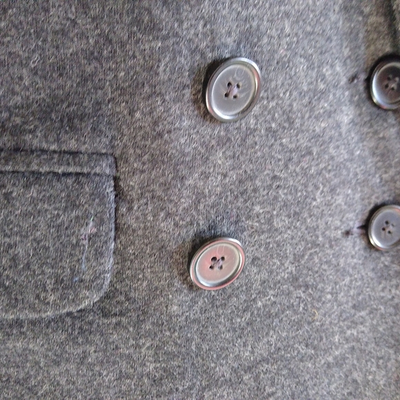 J. CREW Charcoal Gray wool Double Breasted Blazer - Picture 7 of 7